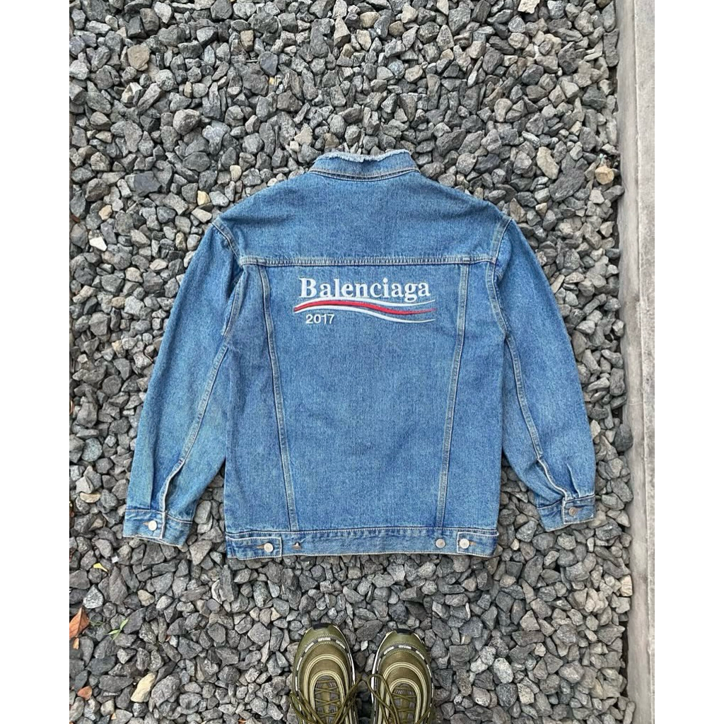 balenciaga denim trucker jacket