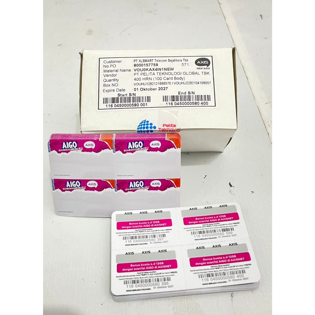 [TERMURAH] VOUCHER AXIS KOSONG 1 KOTAK ISI 400SN
