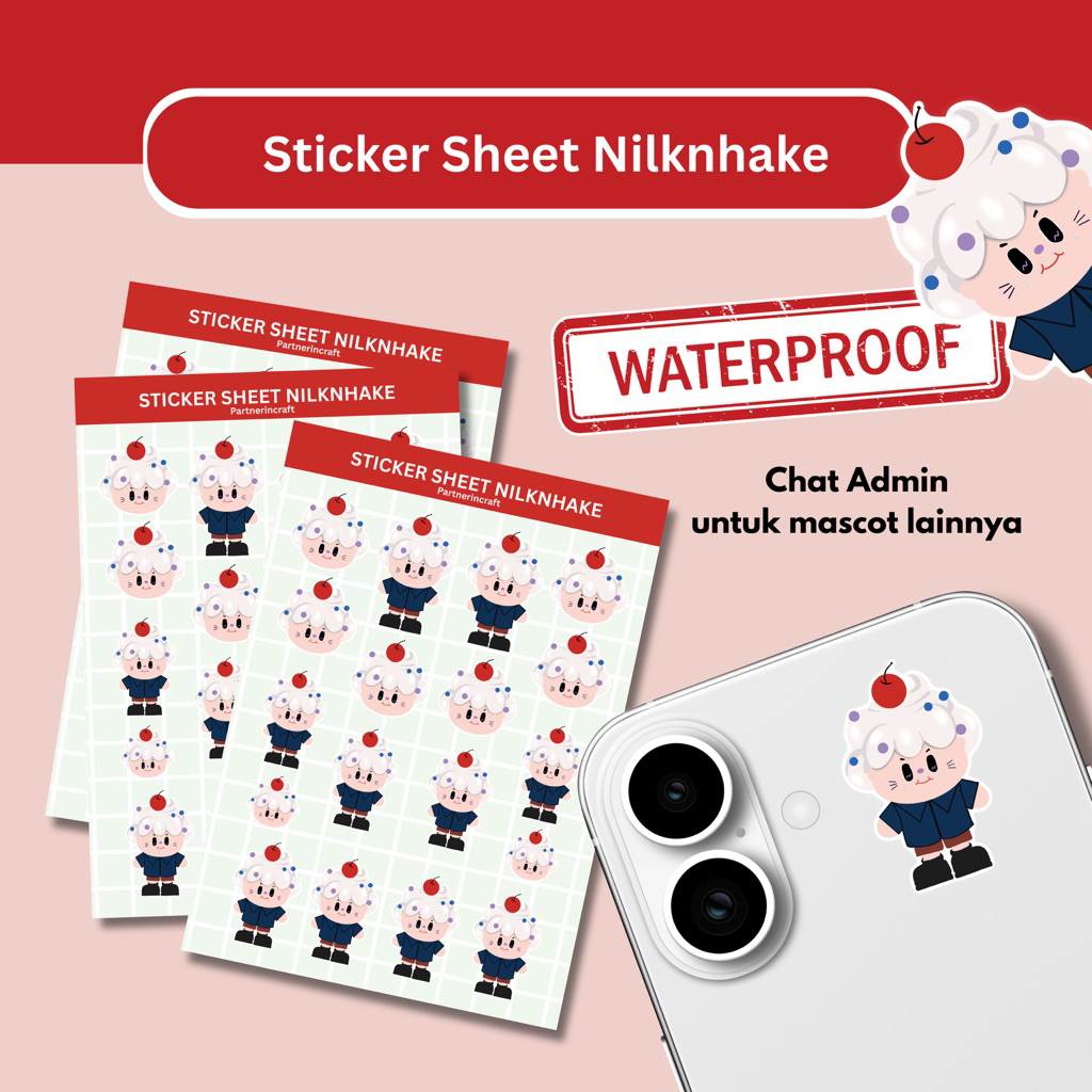 Sticker Sheet Nilknhake (READY) Stiker GMMTV Mascot - Cute Stiker Thaienthu Maskot Thailand Nanon