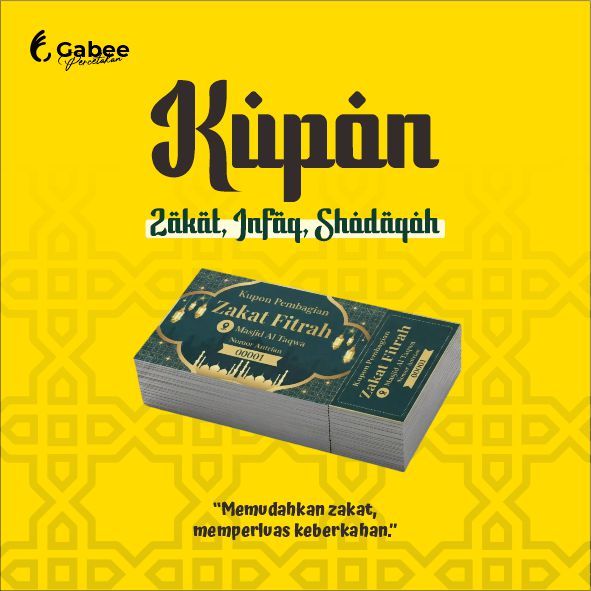 KUPON ZAKAT INFAQ SHODAQOH SEDEKAH / KUPON ZAKAT FITRAH / KUPON INFAQ MASJID