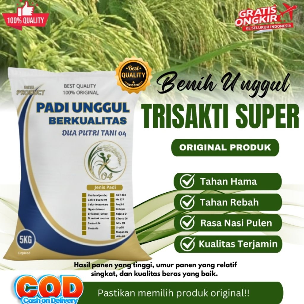 bibit padi unggul trisakti kemasan 5kg