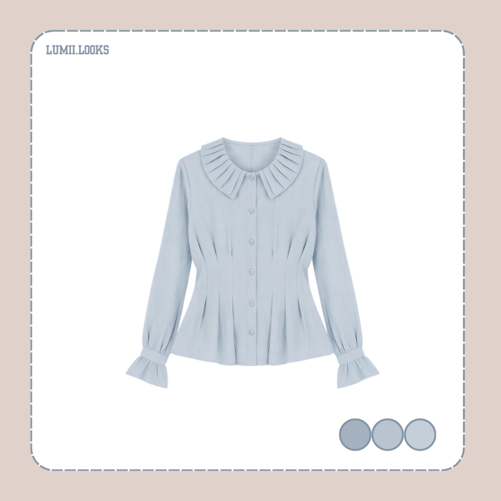 Kemeja Talea Baby Blue atasan Wanita - LM013