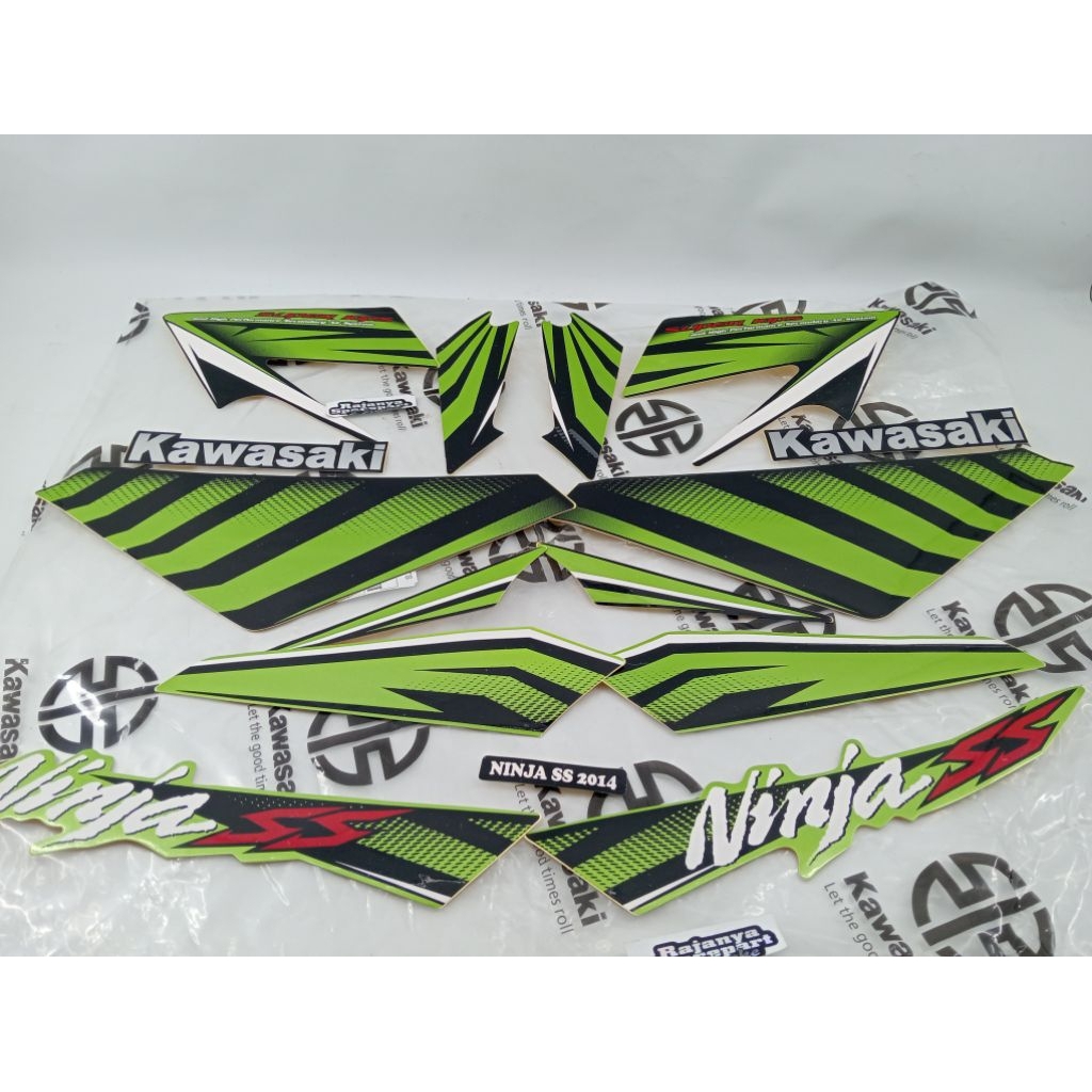 STRIPING FULLSET NINJA SS HIJAU ZEBRA 2014  BUKAN ORIGINAL