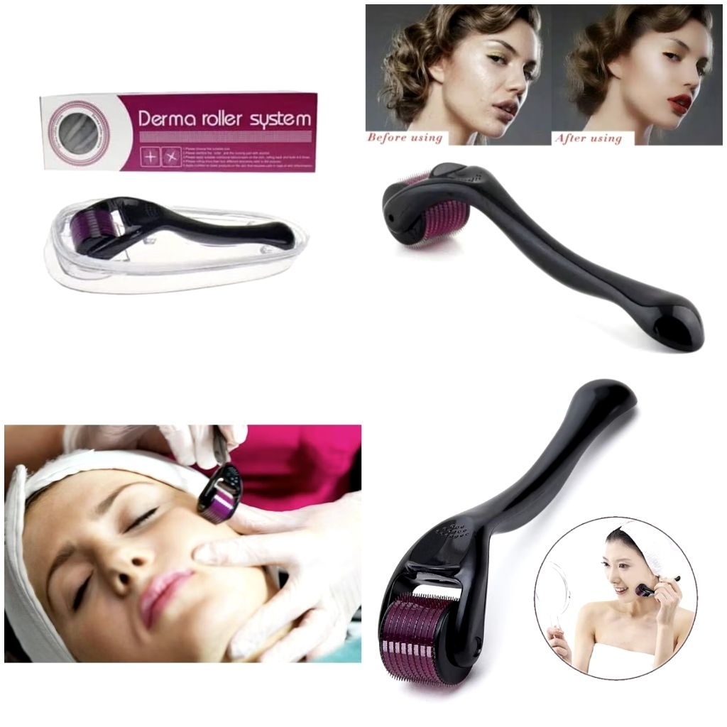 DERMAROLLER MICRONEEDLE TITANIUM 540 / ALAT KECANTIKAN PENUMBUH RAMBUT / ALAT PENGHILANG BOPENG