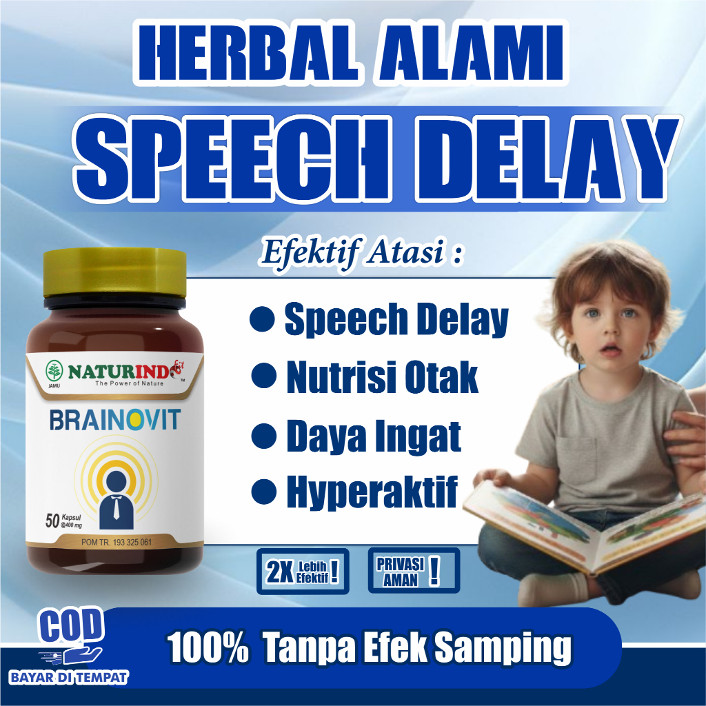 Obat Gangguan Bicara Syaraf Otak Speech Delay Suplemen Nutrisi Otak Brainovit