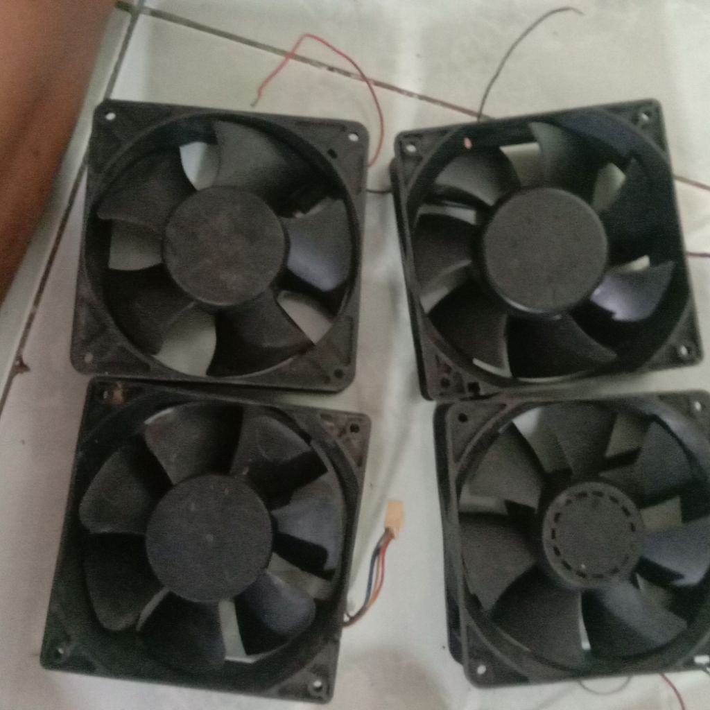 LOT 4PCS  KIPAS FAN SUNUN/AVC/DELTA/ BRUSSLES DC 12V/24V/48V- AMPRE RANDOM SCOND NORMAL