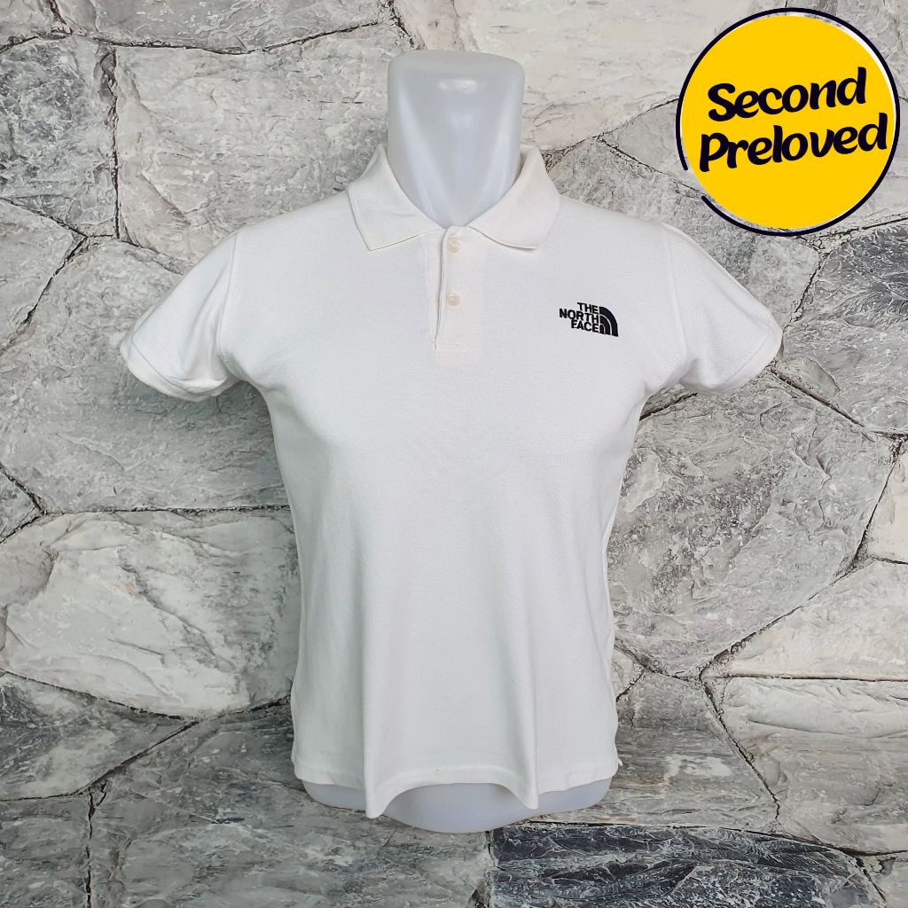 Baju Kaos Polo Wanita / Anak THE N0RTH F4CE  TNF - Size S / LD 44 cm - Original - Used
