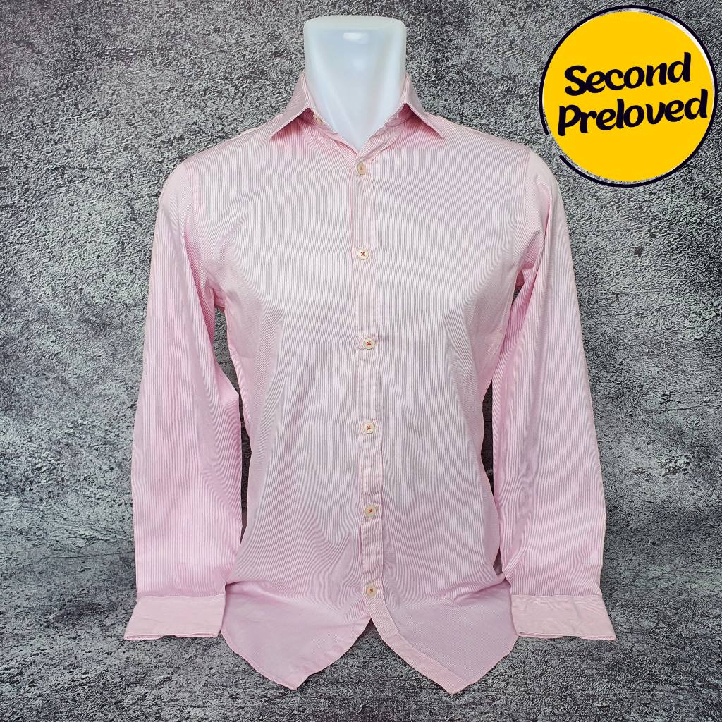 Baju Kemeja Panjang TM LEWIN - Size M / Lebar 52 cm - Original - Second