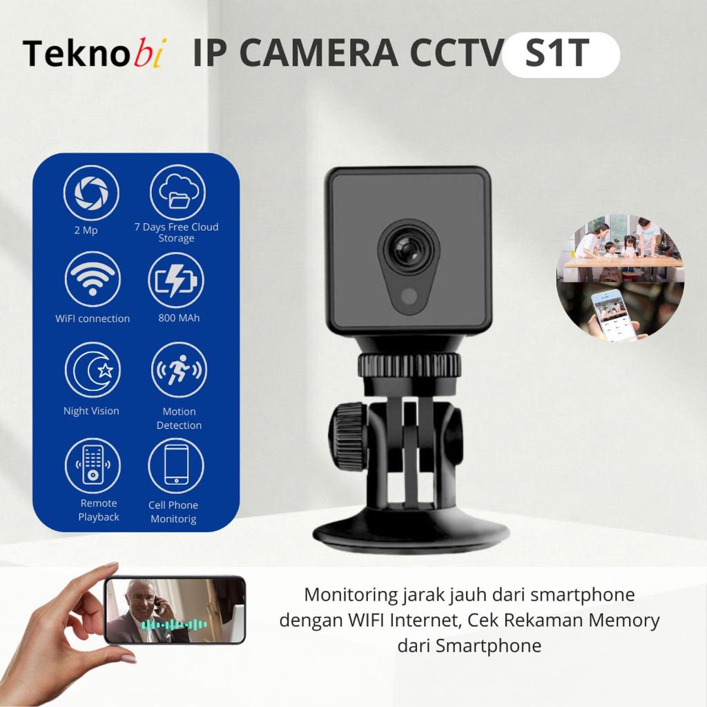 Teknobi Spy Kamera S1T CCTV Mini WIFI Kamera Baterai Mini pengintai kotak