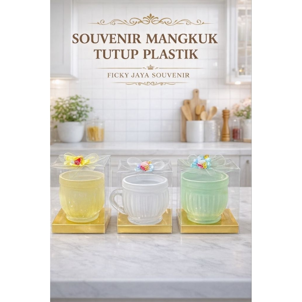 SOUVENIR MANGKUK TUTUP PLASTIK