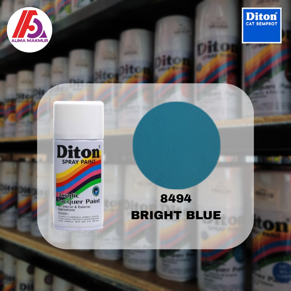 Diton Acrylic 8494 Bright Blue 300cc / Pilok Diton Biru Muda / Cat Semprot Biru Muda