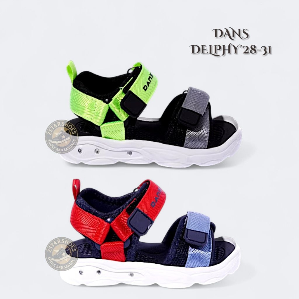 DANS DELPHY Sandal Gunung Anak Cowo Sandal Lampu LED Original