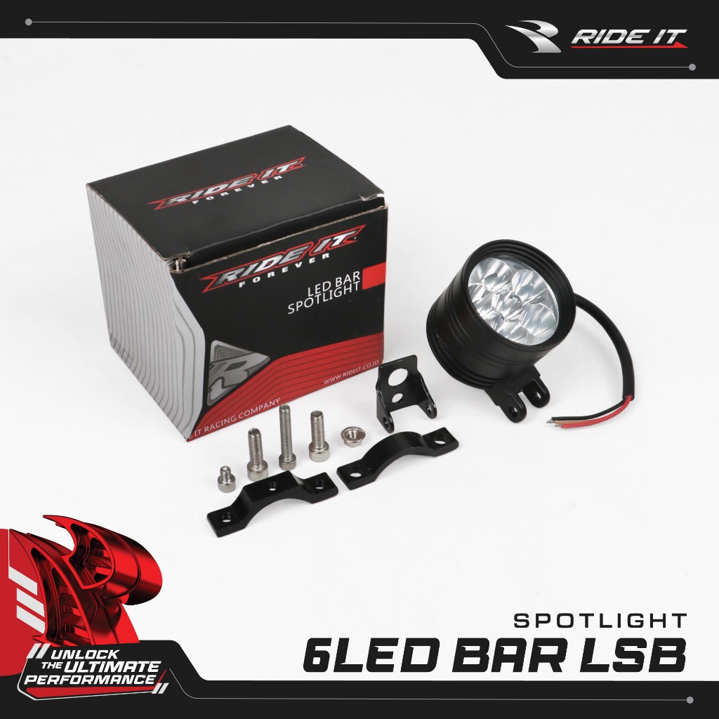 [RIDE IT] LAMPU TEMBAK SOROT 6 LED BAR LSB/SPOTLIGHT RIDE IT 6 MATA