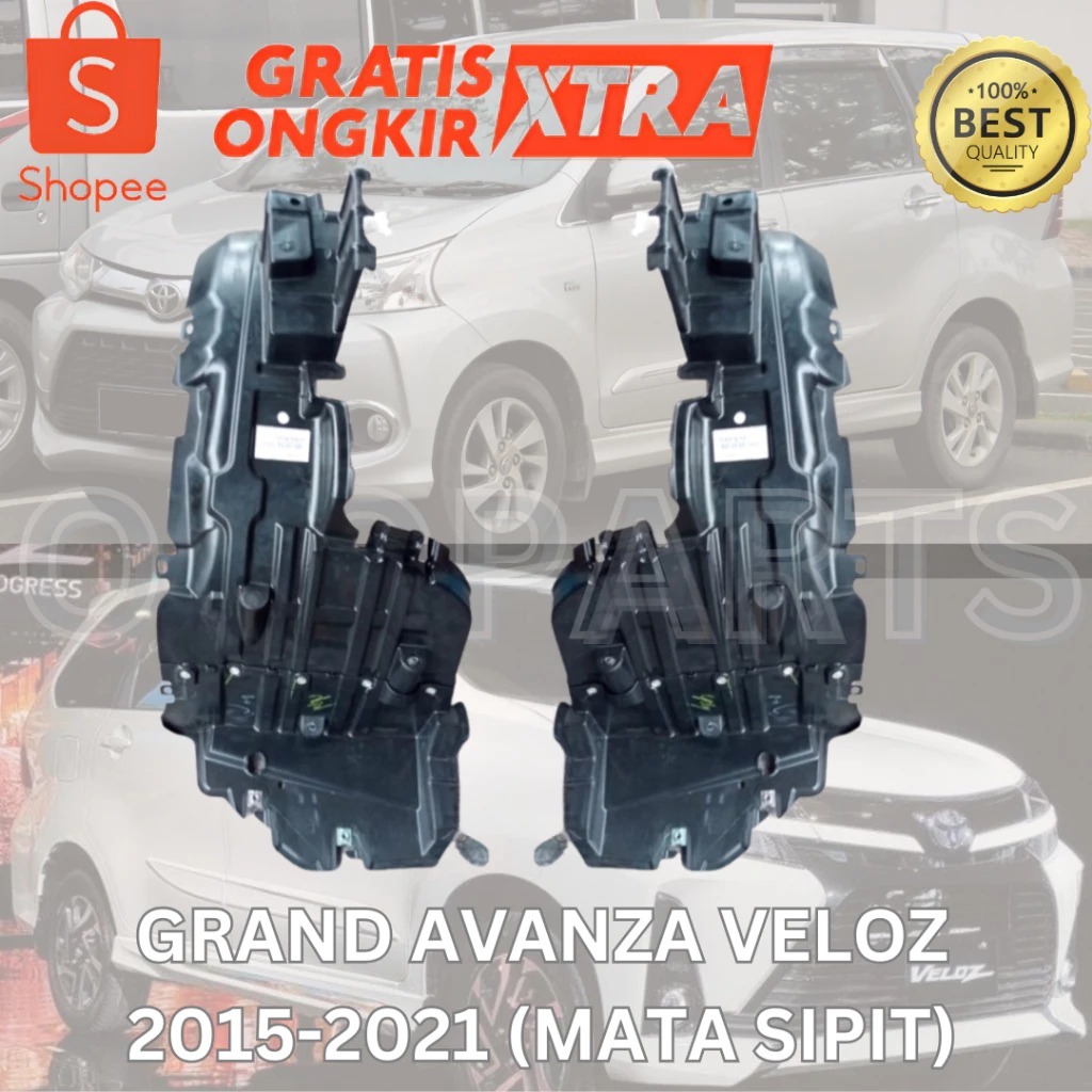 LINER INNER FENDER PLASTIK GRAND NEW AVANZA VELOZ 2015 2016 2017 2018 2019 2020 2021 DEPAN R/L THAI 