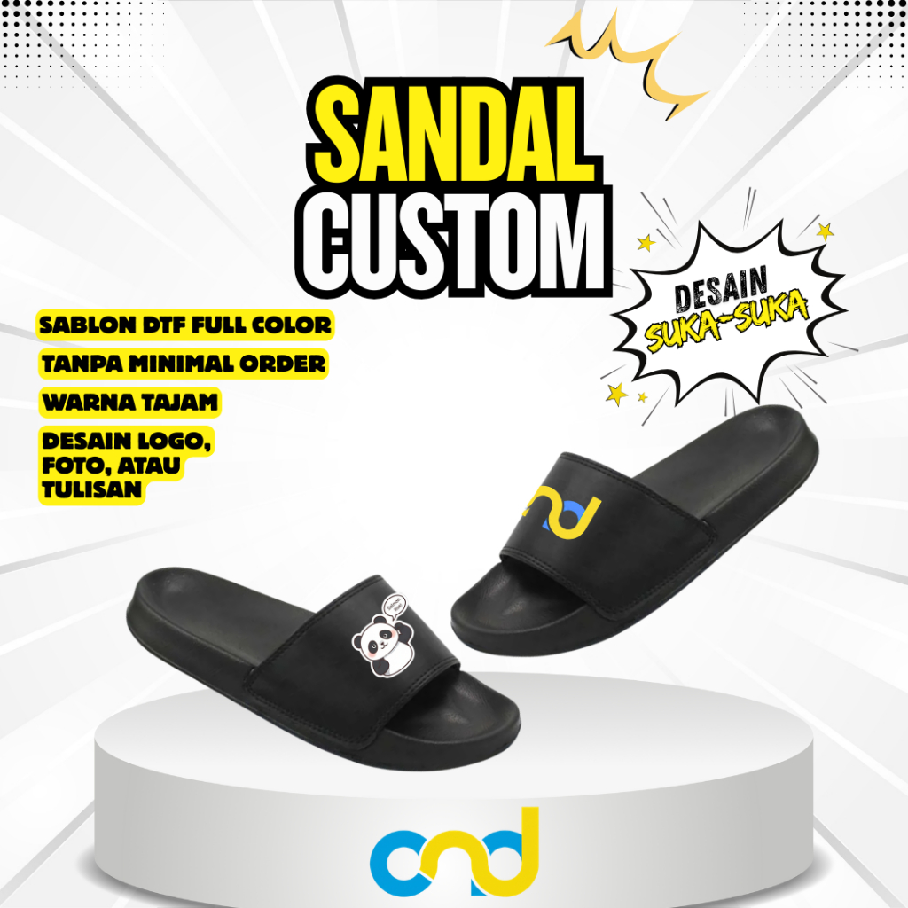 SANDAL CUSTOM DESAIN SUKA-SUKA | SANDAL CUSTOM | SANDAL SLOP CUSTOM |