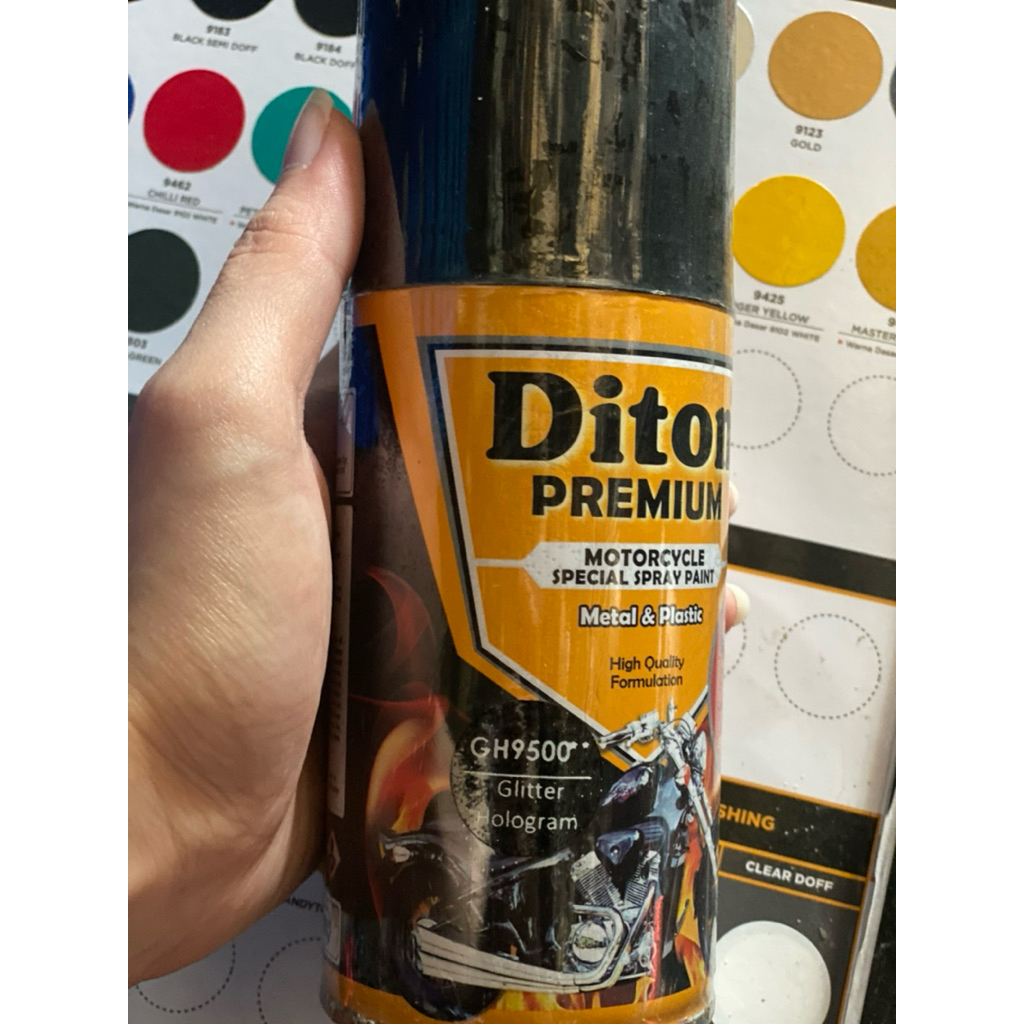 Pilox Diton Premium Paket Glitter Hologram** X Silver Grey Mett || Cat Semprot Body Motor Velg Motor