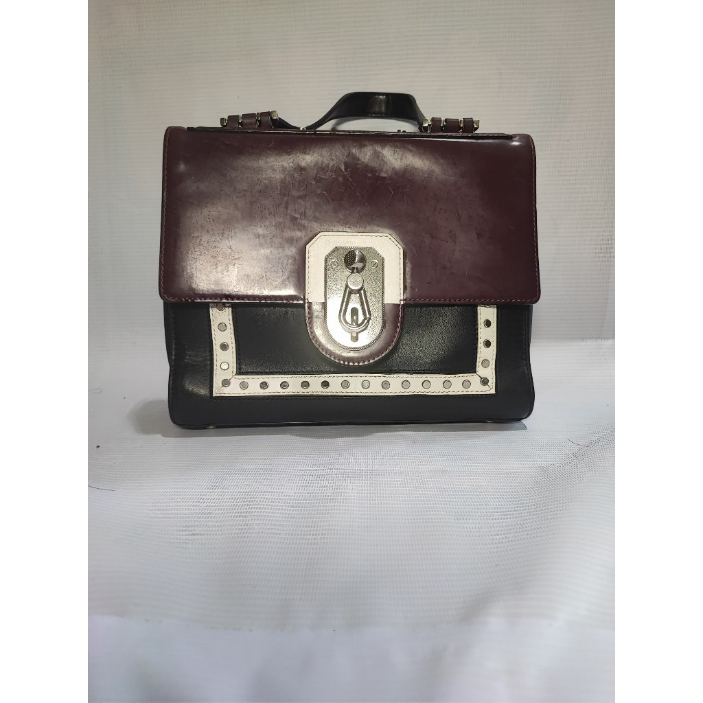 tas handbag top handle brand DISSONA bahan kulit