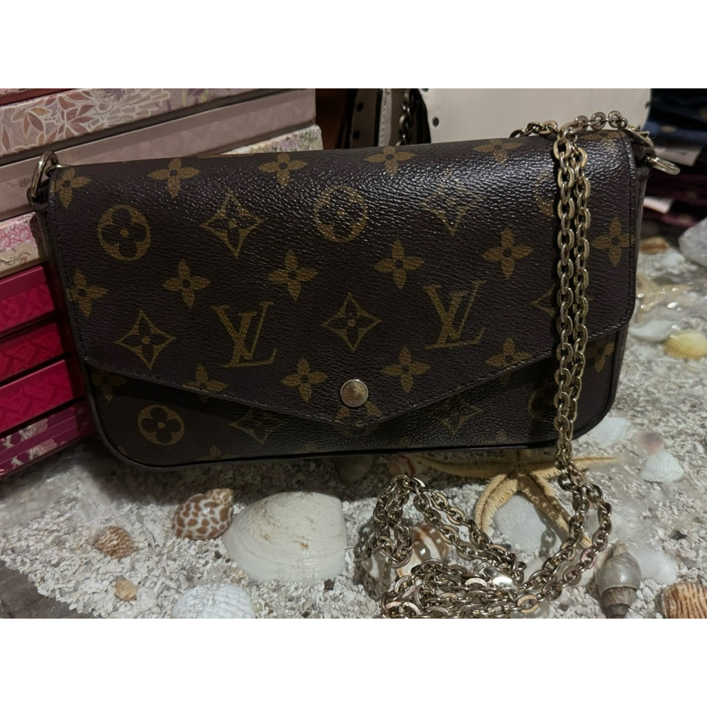 preloved tas Lv felicie Pochette shoulder bag