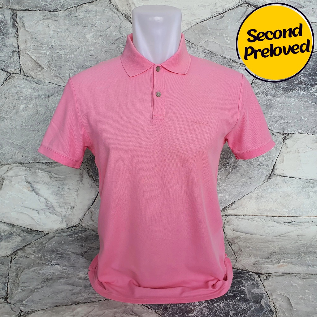 Baju Kaos Polo CALVIN KLEIN CK - Size S / LD 48 cm - Original - Used