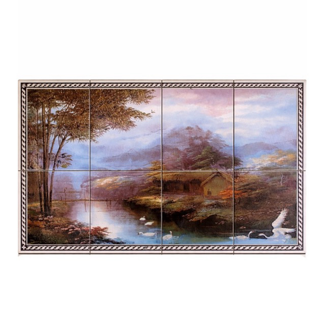 Keramik gambar pedesaan 8x20x25 (8 keramik uk 20x25 cm)