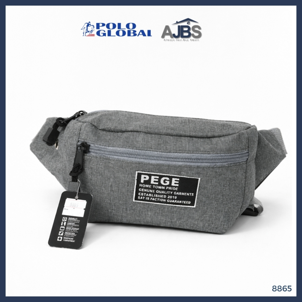Tas Polo 8965 Mini Sling Bag Pria Simpel - Tas Selempang Pria Waist Bag Pounch Pria Unisex Tas PEGE