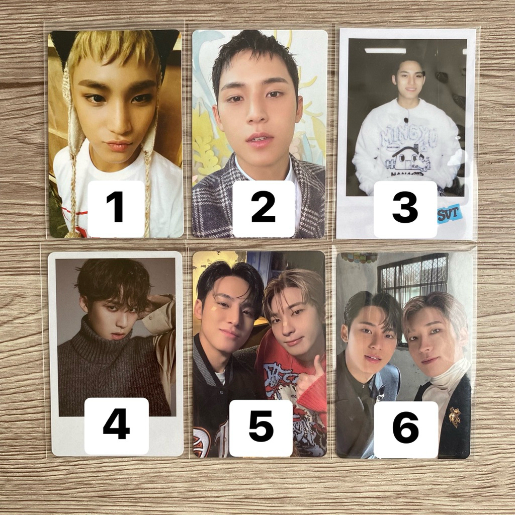 [REPRICE] SEVENTEEN MINGYU PHOTOCARD OFFICIAL svt pc scoups choi seungcheol kkuma cimumu cheol its t