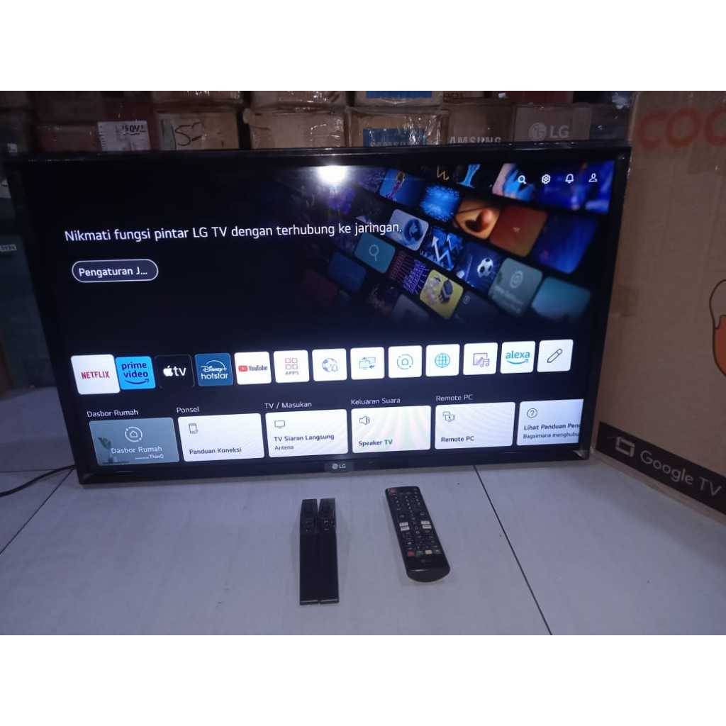 TV LED LG 32 inci HD SMART TV YouTube Digital TV Kondisi bekas pmakaian 6514F