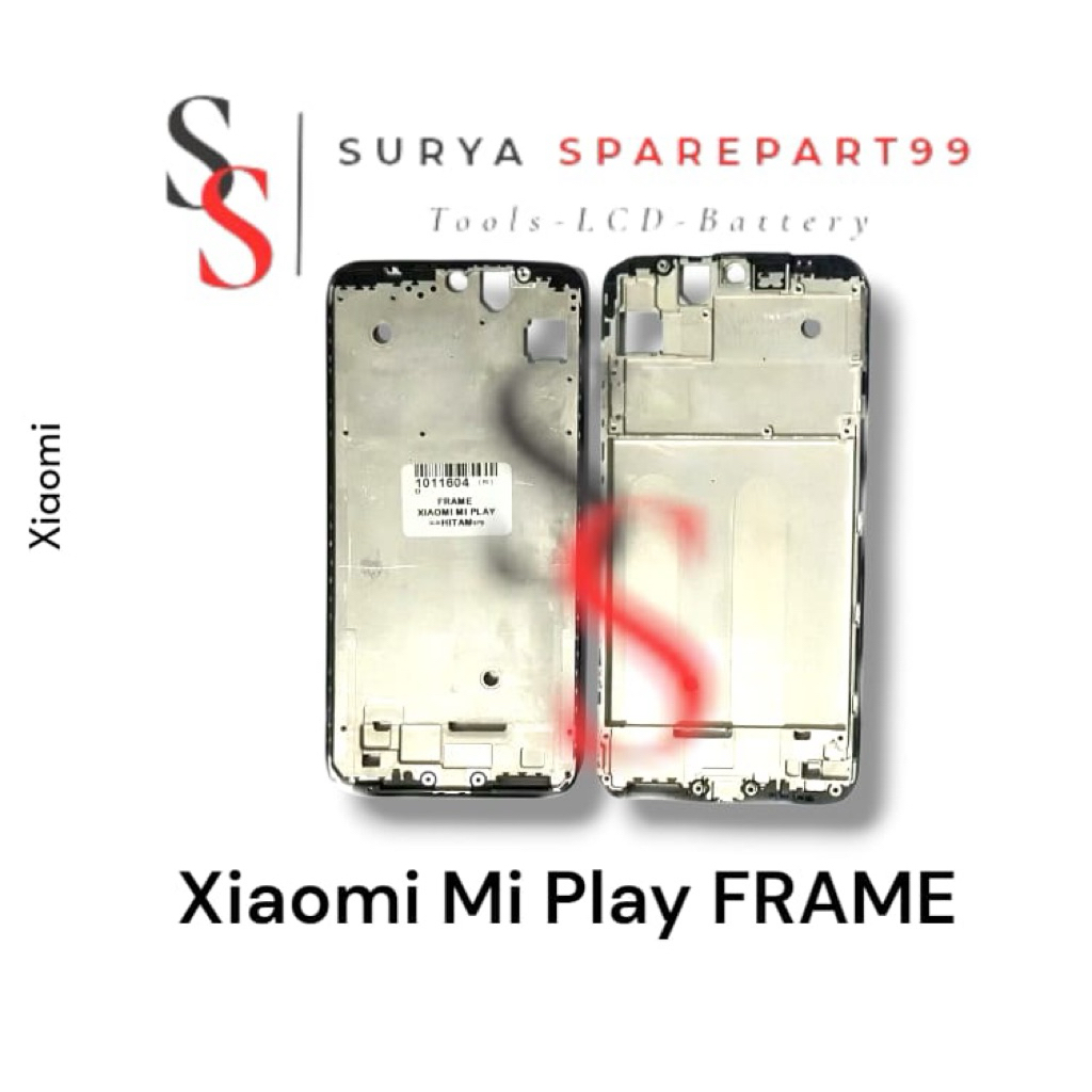 Frame Tulang Tengah Xiaomi Mi Play / M1901F9E -  Tulang tengah Bezzel  Tempat Dudukan LCD & Mesin