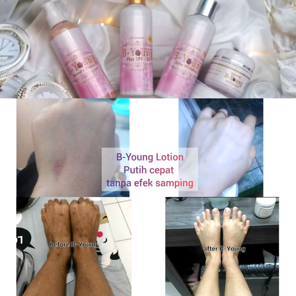 Pemutih badan B-Young lotion Besar 250ml putih cepat