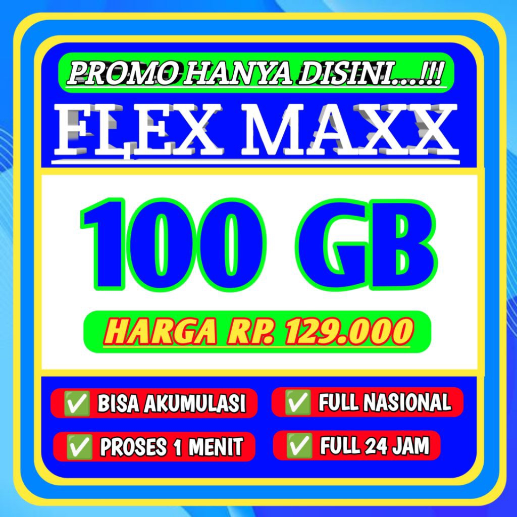TERMURAH PAKET KUOTA XL 100GB FULL UTAMA - PAKET DATA FLEXMAX XL TERMURAH