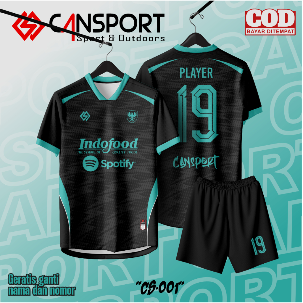 Jersey Futsal / Sepakbola Custom Full Printing Dryfit Jersey Anak Dewasa Bebas Desain