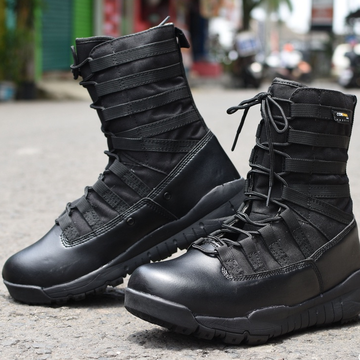 Sepatu Combat Boots BOOTS BLACKWATER (STRIPE) - HITAM