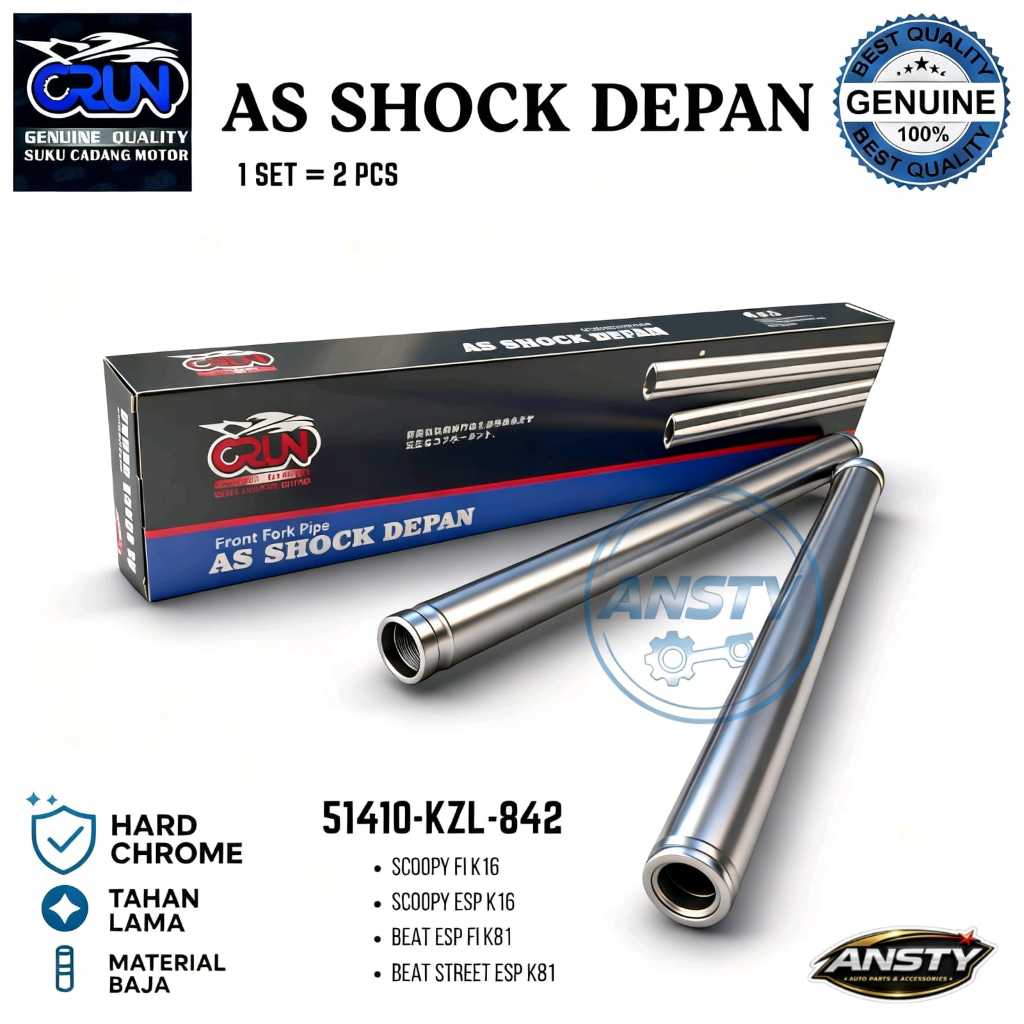 51410-KZL-842 CRUN As Shockbreaker Depan Honda Beat Street ESP As Shock K81 Scoopy ESP FI K16