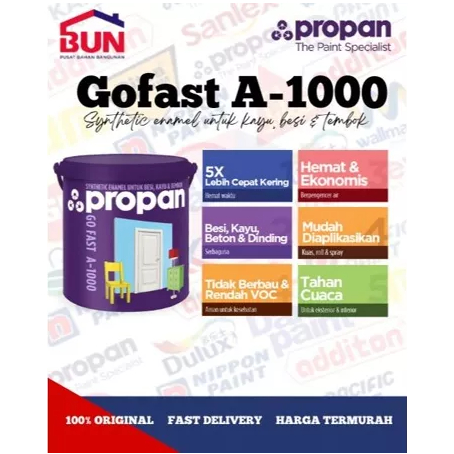 Go Fast A-1000 Cat Besi Kayu Water Based Propan - ASH GREY 8106