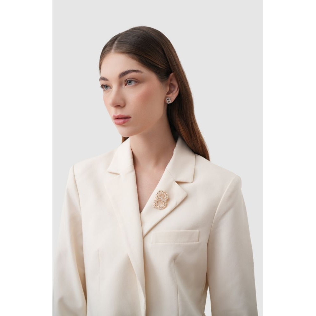 Signature Crystal Brooch Gold Rosegold Hematite Silver Buttonscarves