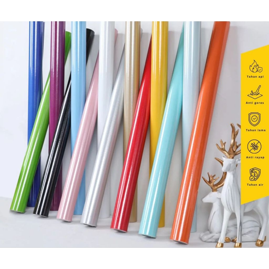 wallpaper stiker glosy dinding rumah.