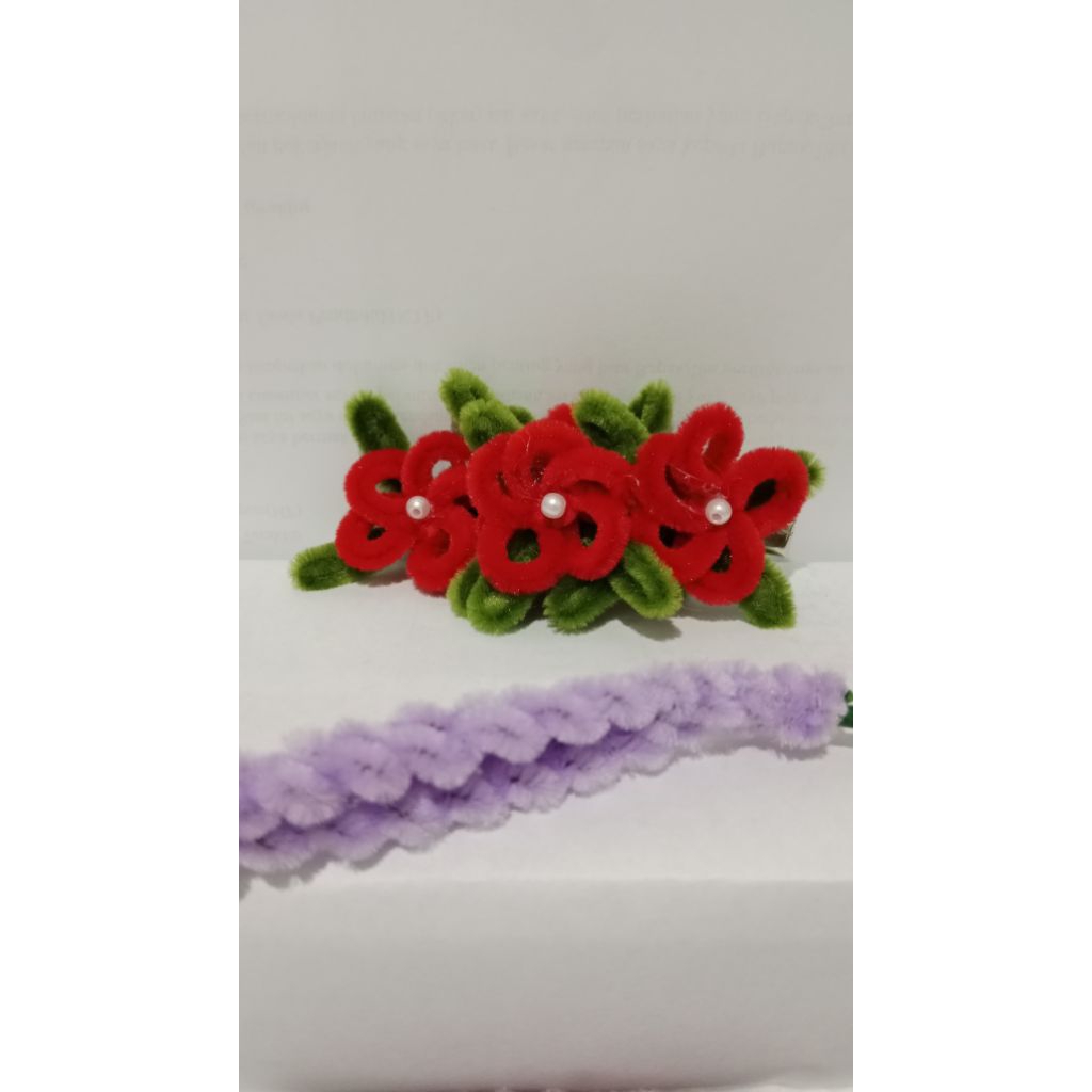 Jepitan rambut bunga/jepitan rambut merah/jepitan rambut lucu/jepitan rambut aesthetic/jepitan rambu