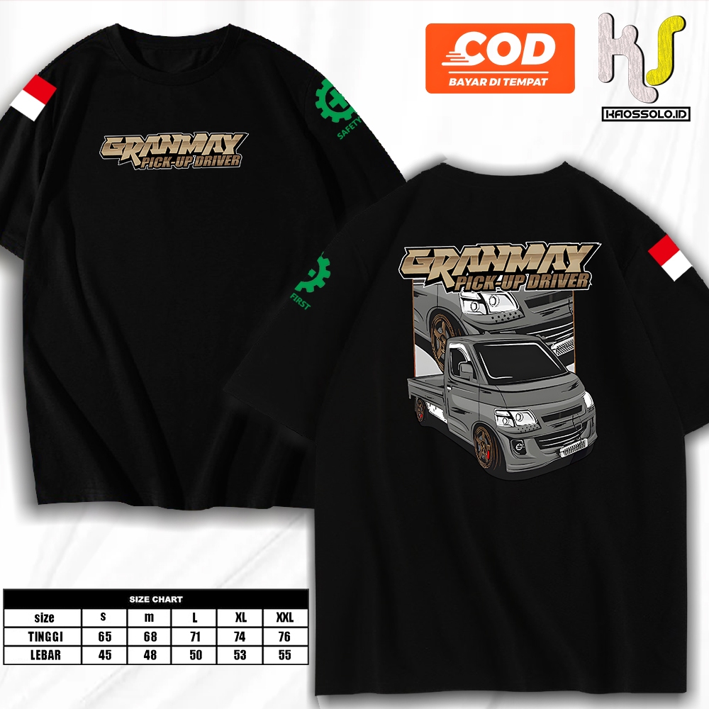 KAOSSOLO.ID Kaos PICK UP GRAN MAX Driver - Baju Mobil Daihatsu Pick Up Grandmax Otomotif Kaos Driver