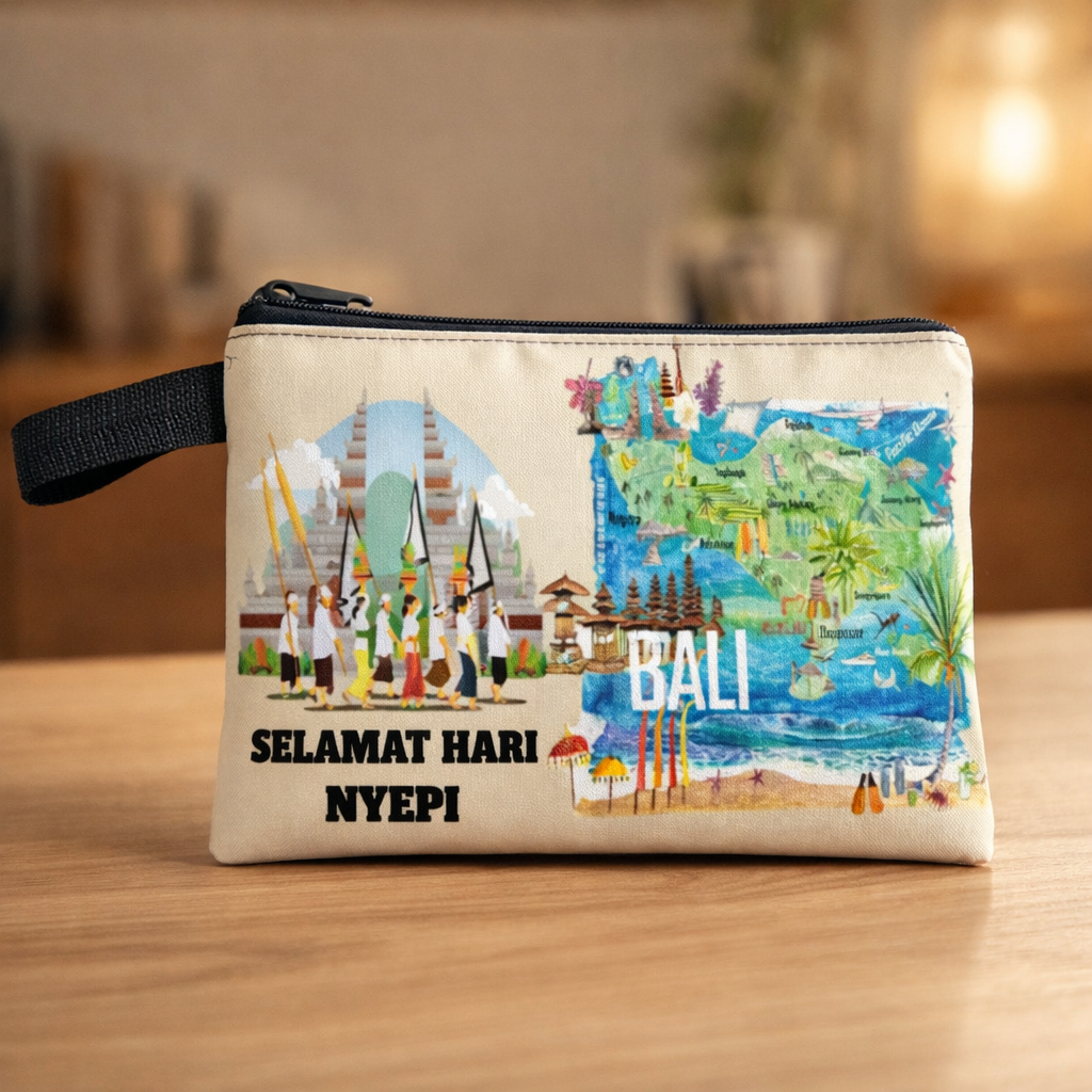 [GROSIR] Dompet Pouch Mini Wanita | Dompet Pouch Multifungsi Simpel Resleting Oleh Oleh Bali