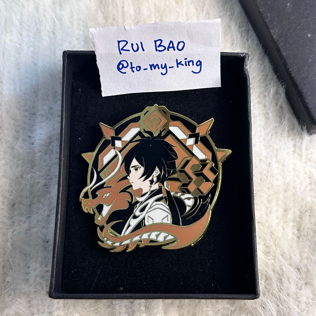 Zhongli Genshin Impact Enamel Pin UNOFFICIAL / FANMADE
