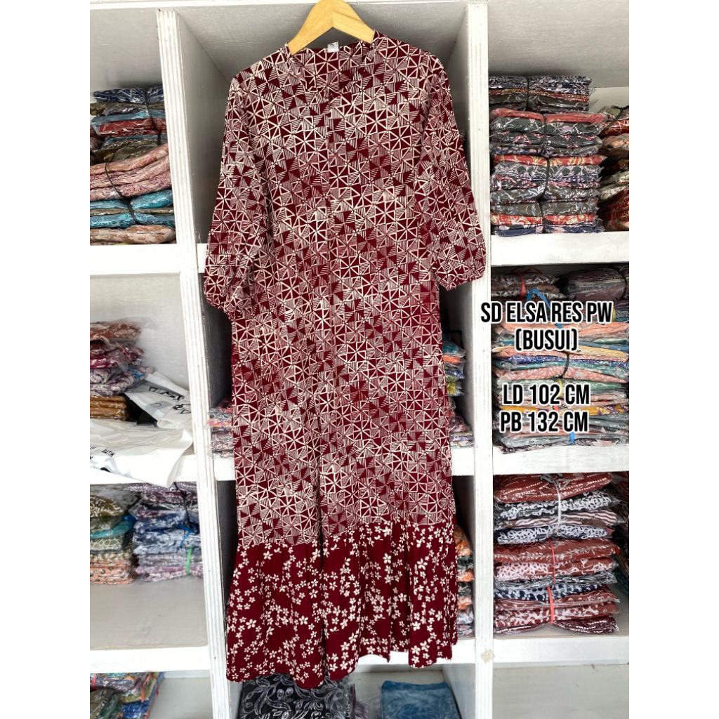 LUZA ~ Set Dress Elsa Res by Batik Luza | Daster Busui