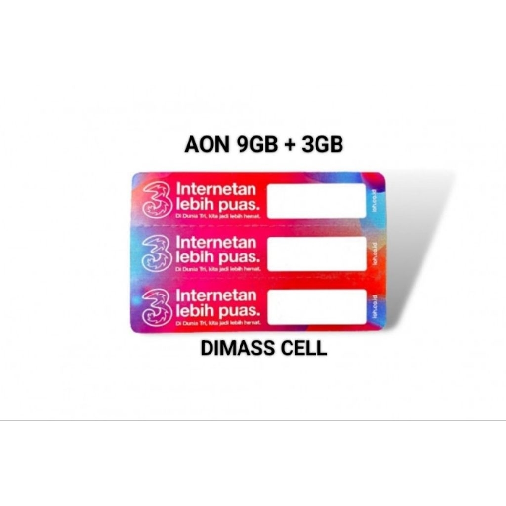 Voucher TRI Aon 9GB + 3GB