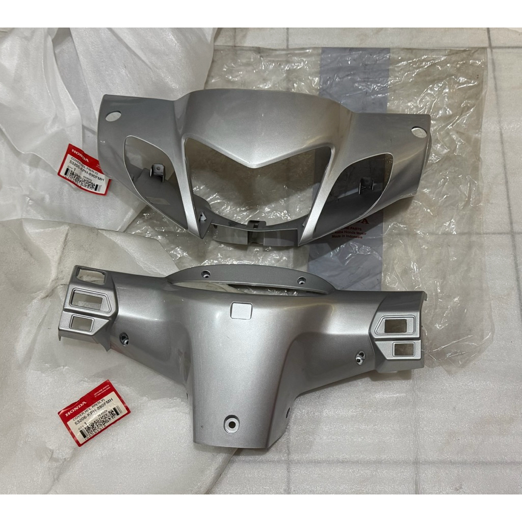 Batok Depan Belakang Set Karisma Tromol Silver Ori AHM 53205KPH890FMH 53206KPH880FMH