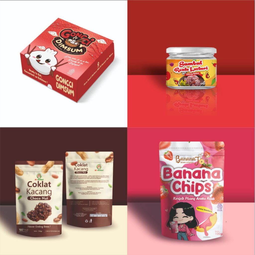 Jasa Desain Kemasan + Free cetak stiker