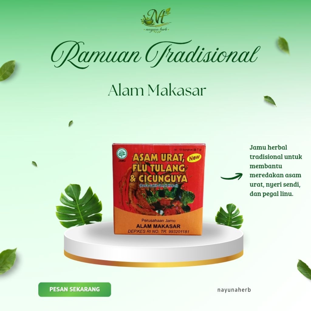 Asam Urat, Flu Tulang & Cicunguya – Jamu Herbal Alam Makasar