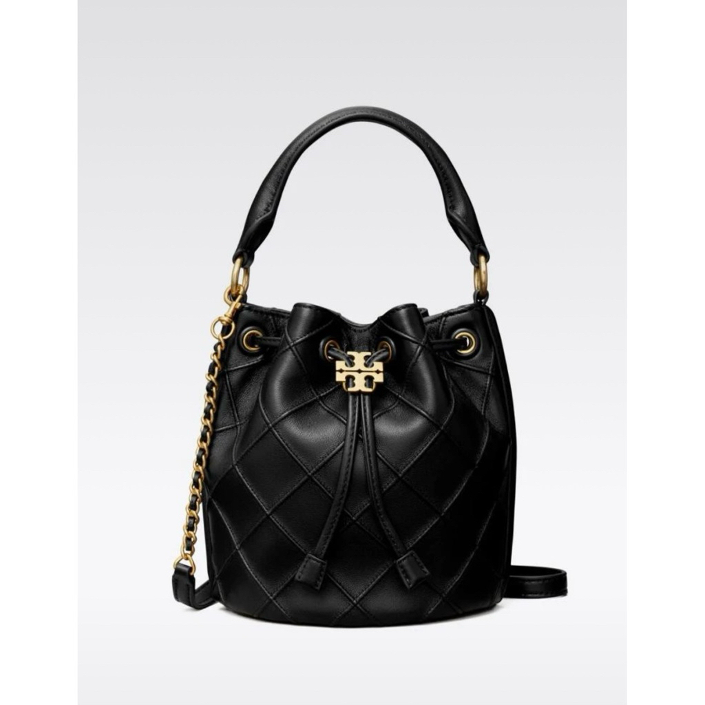 baru Tory  burch fleming soft small bucket bag black