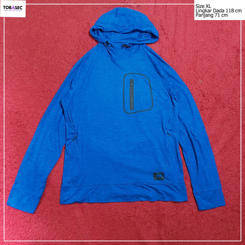 Jacket Hoodie Running Sport American Eagle Warna Biru Misty Size XL