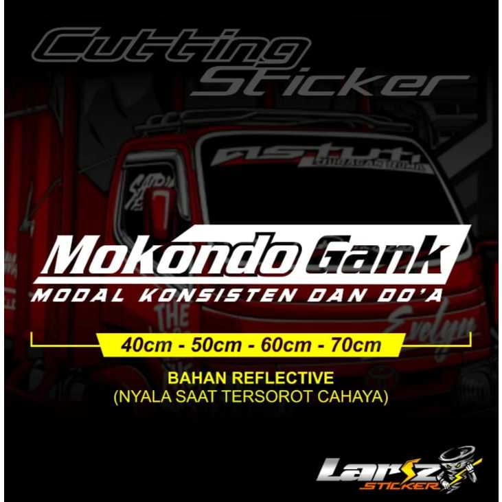 Sticker kaca mobil truk canter pickup colt dll stiker kaca bak pintu mokondo gank modal konsisten