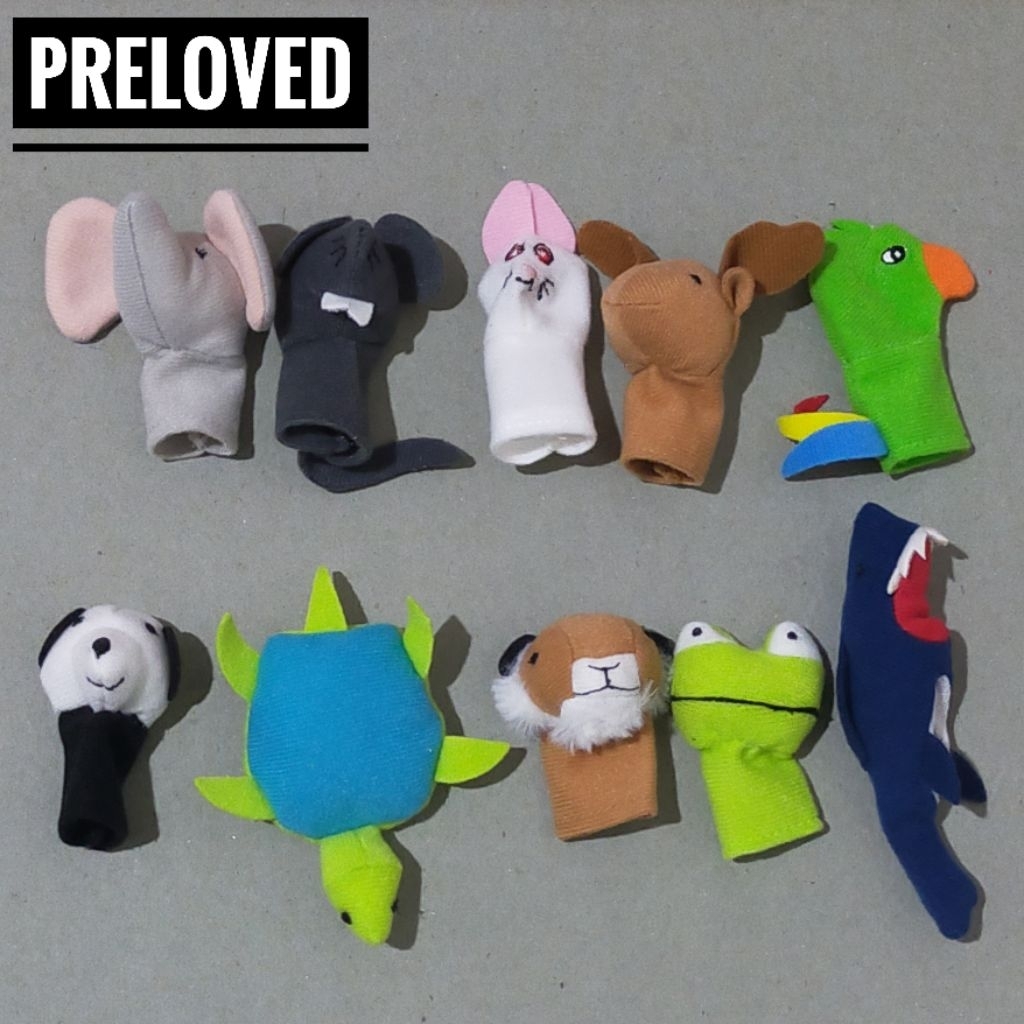 PRELOVED - ORIGINAL IKEA TITTA DJUR ANIMAL FINGER PUPPET BONEKA JARI TANGAN 10 PCS MAINAN EDUKASI AN