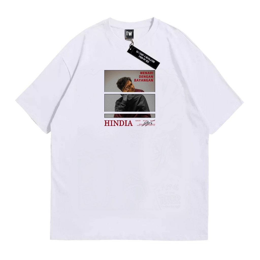 Twins Tshirt Hindia Album Menari Dengan Bayangan Kaos Merchandise Hindia Cotton Combed 24s Unisex Te